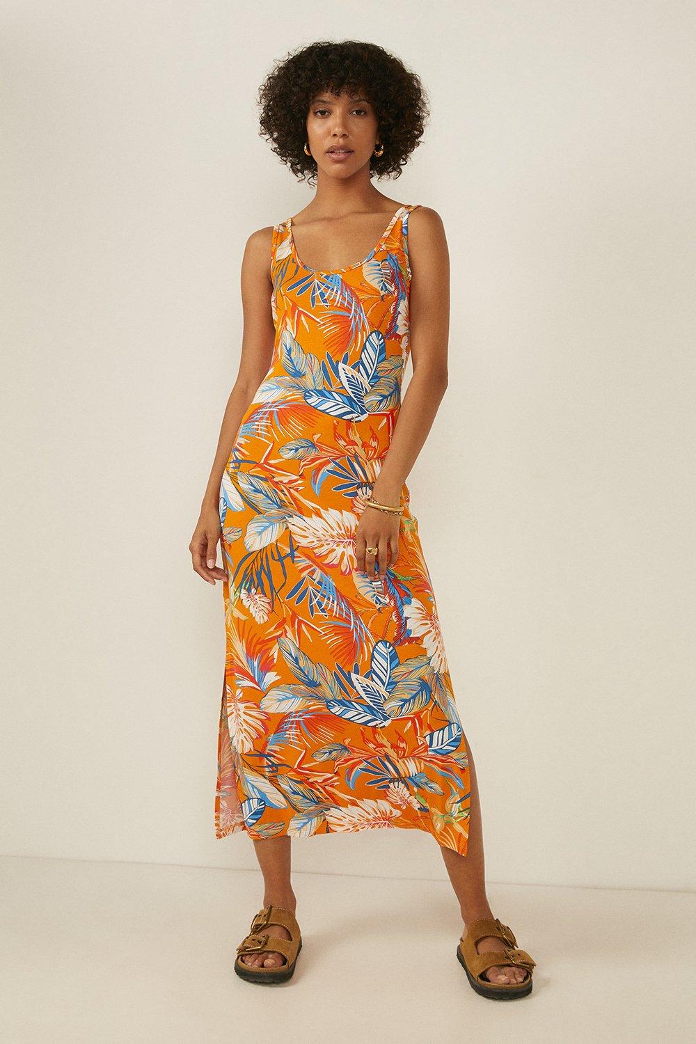 Floral Scoop Neck Maxi Dress | Oasis
